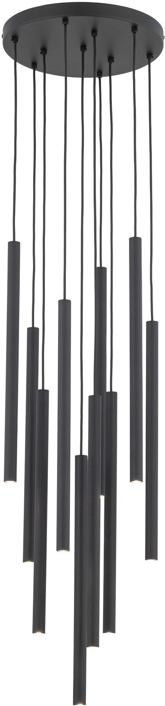 TK Lighting Ferro Pendelleuchte x8 W schwarz 11492