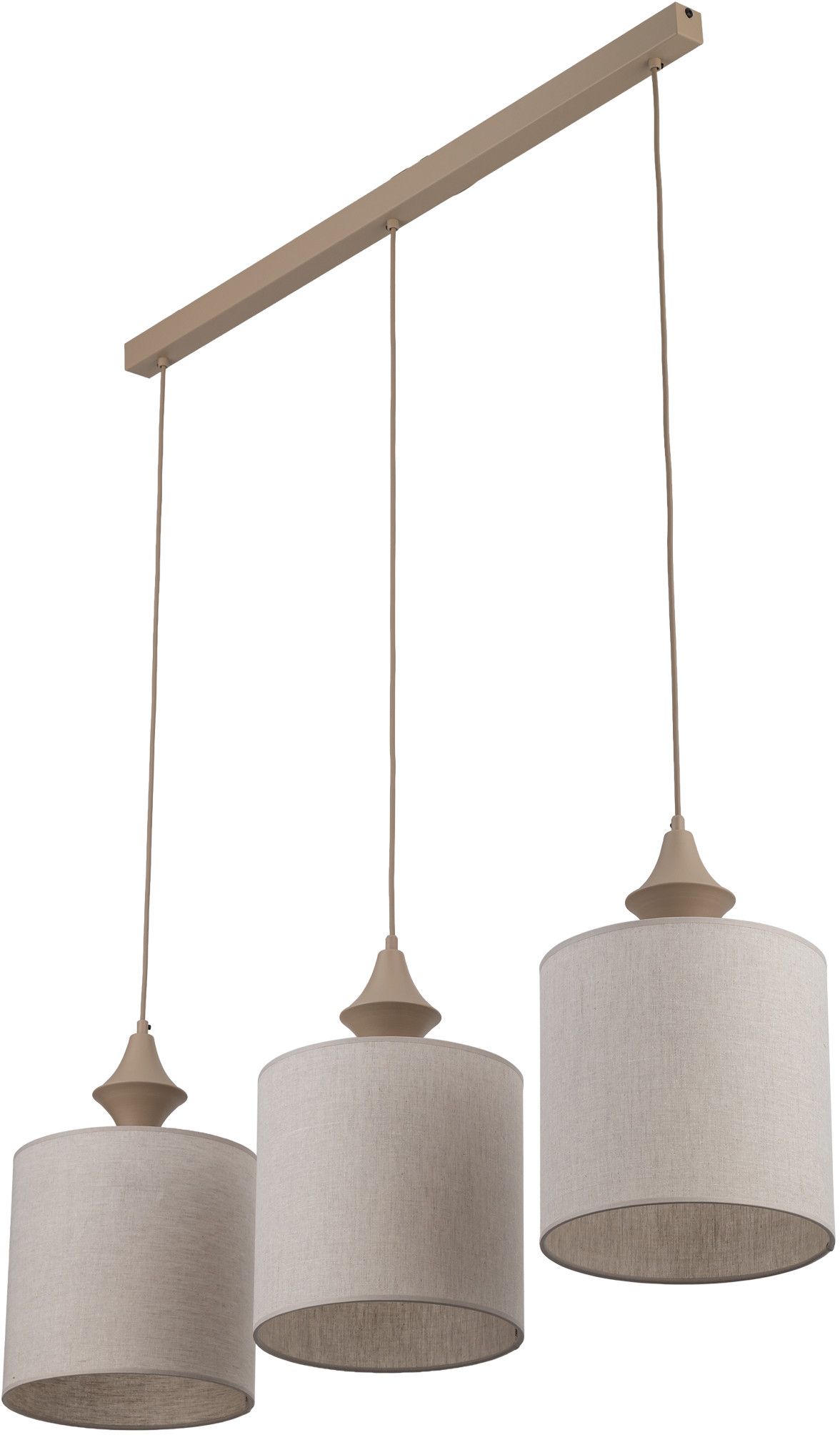 TK Lighting Amura Pendelleuchte 3x15 W grau/aschfarben 11439