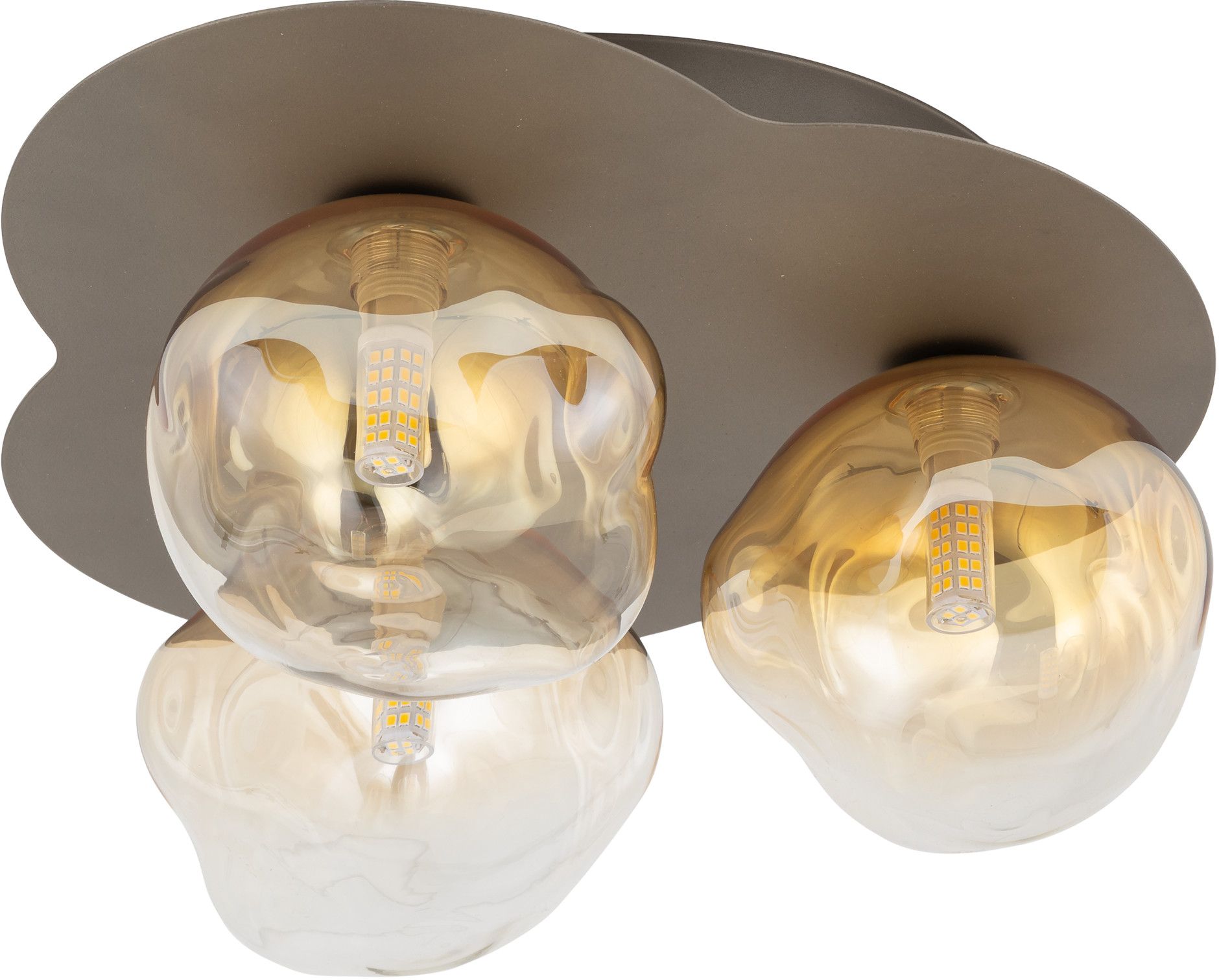 TK Lighting Lava New Deckenlampe 3x8 W braun 11453