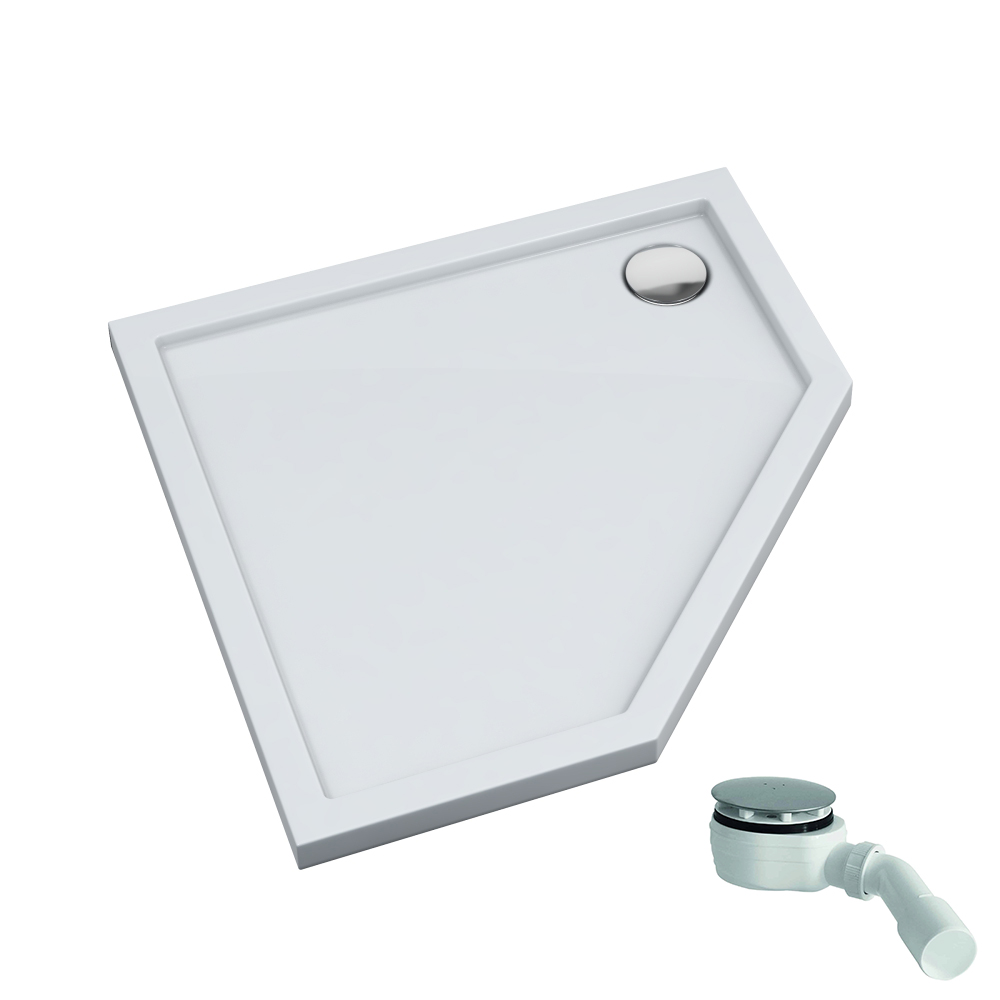 Schedpol Corrina New Fünfeckige Duschwanne 100x100 cm weiß 3.4999