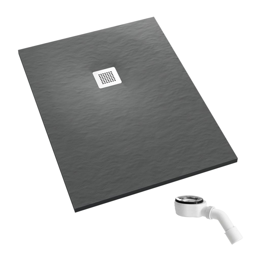 Schedpol Kalait Grey Stone Rechteckige Duschwanne 140x100 cm grau 3.3127/S/ST-M2