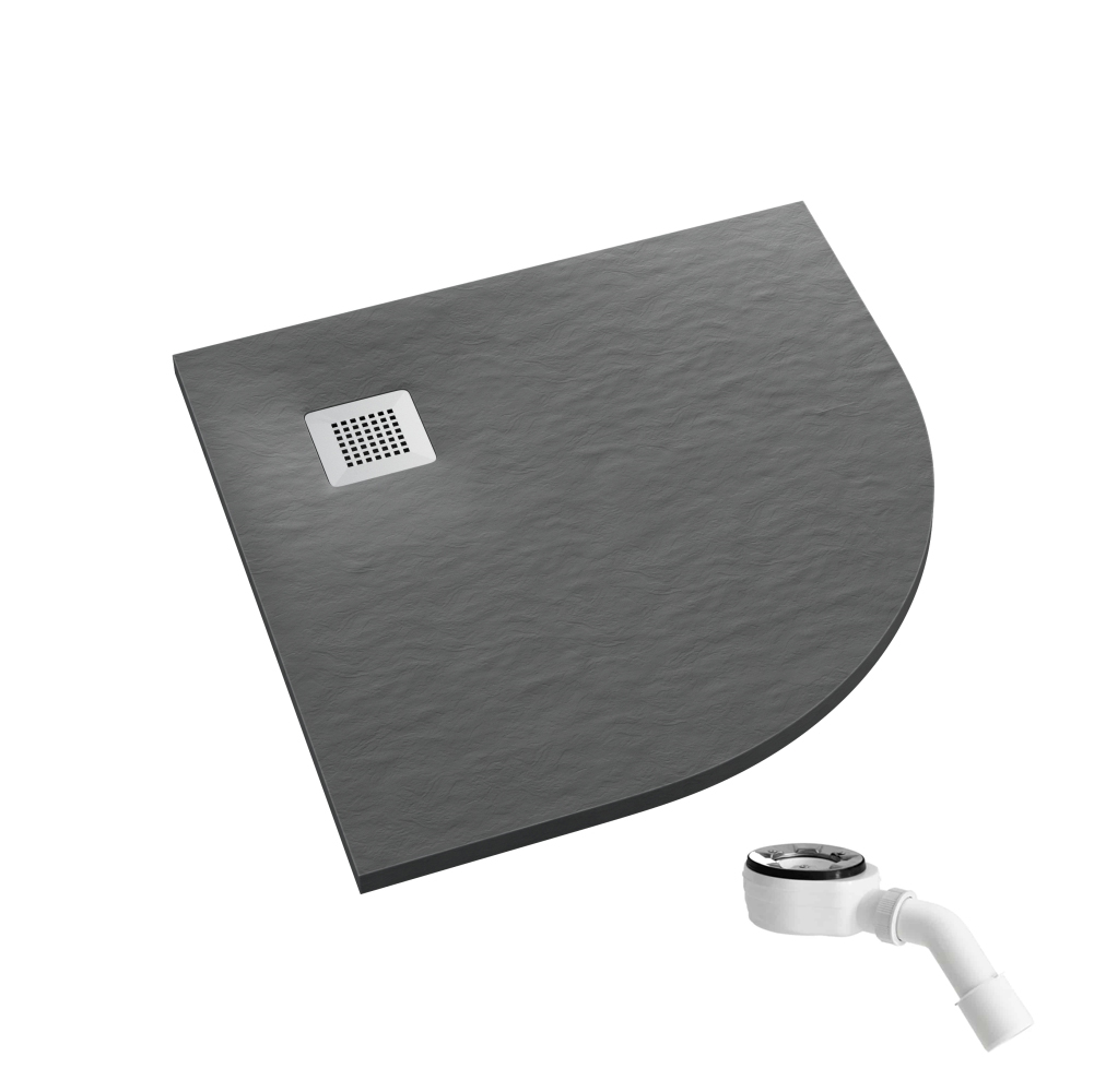 Schedpol Kalait Grey Stone Halbrunde Duschwanne 90x90 cm grau 3.3104/S/ST-M2