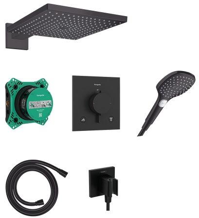 Hansgrohe Raindance E Duschset Unterputz mit Thermostat mit Kopfbrause schwarz 24623670