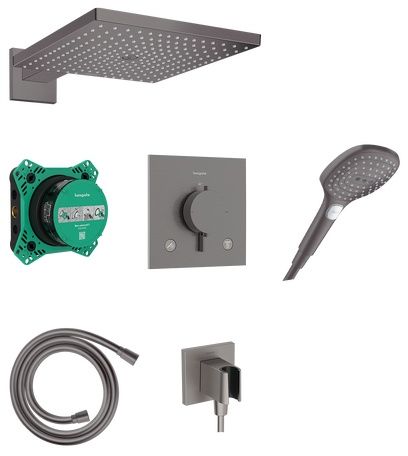 Hansgrohe Raindance E Duschset Unterputz mit Thermostat mit Kopfbrause schwarz 24623340