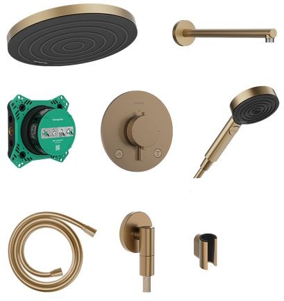 Hansgrohe Pulsify S Duschset Unterputz mit Thermostat mit Kopfbrause || 24624140