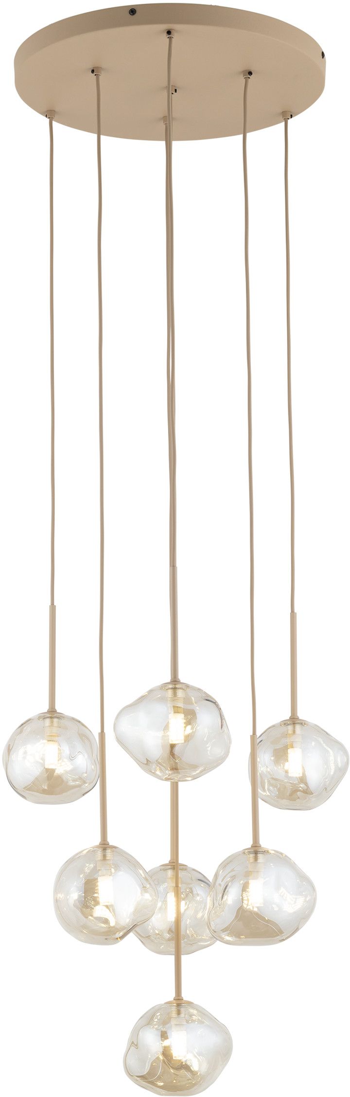 TK Lighting Pendelleuchte x8 W beige 11329