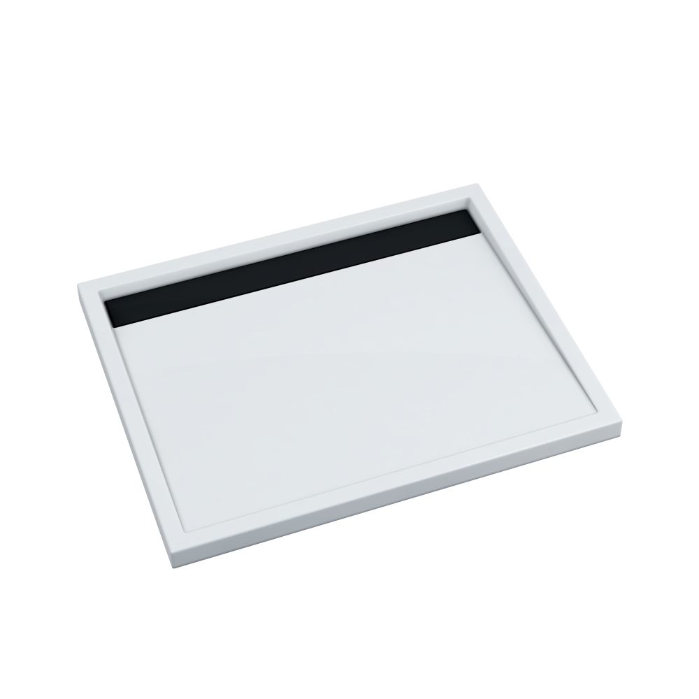 Schedpol Ajax B&W Rechteckige Duschwanne 120x90 cm weiß-schwarz 3.4229-M/C/G
