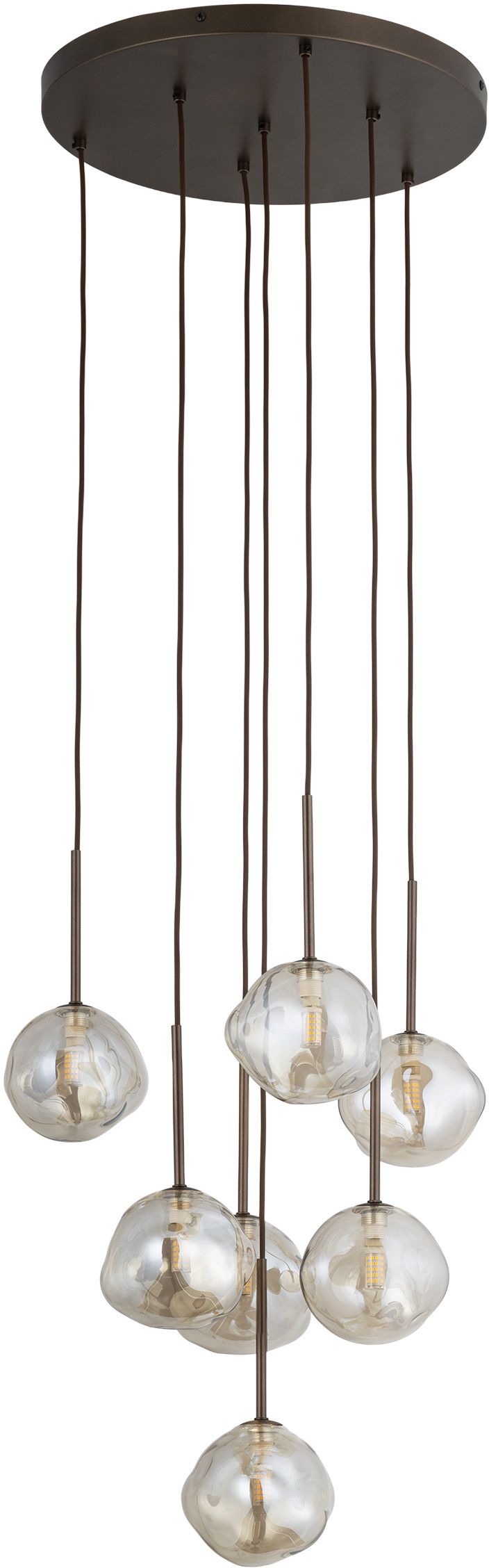 TK Lighting Lava Pendelleuchte 4x8 W braun 11328