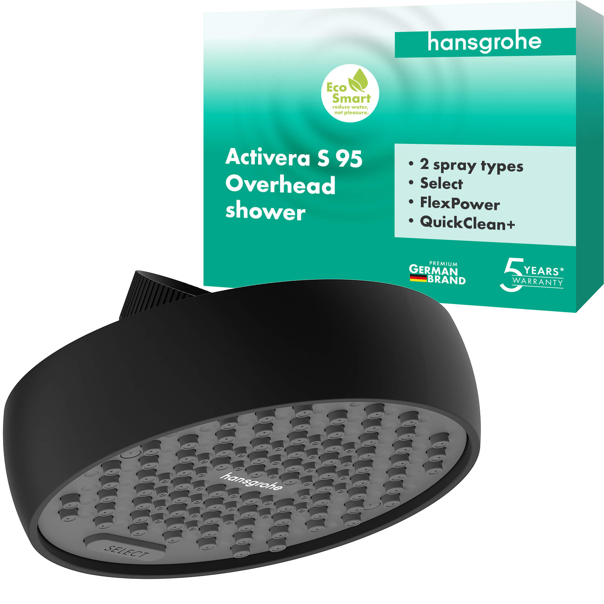 Hansgrohe Activera Select S Kopfbrause 9.5x9.5 cm rund schwarz 28061670