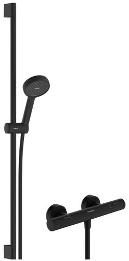 Hansgrohe Activera Select S Duschset Wandmontage mit Thermostat schwarz 28086670