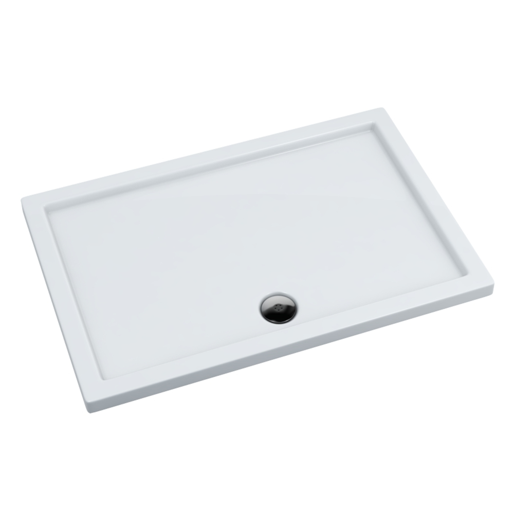 Schedpol Caspar Rechteckige Duschwanne 140x80 cm weiß 3.244