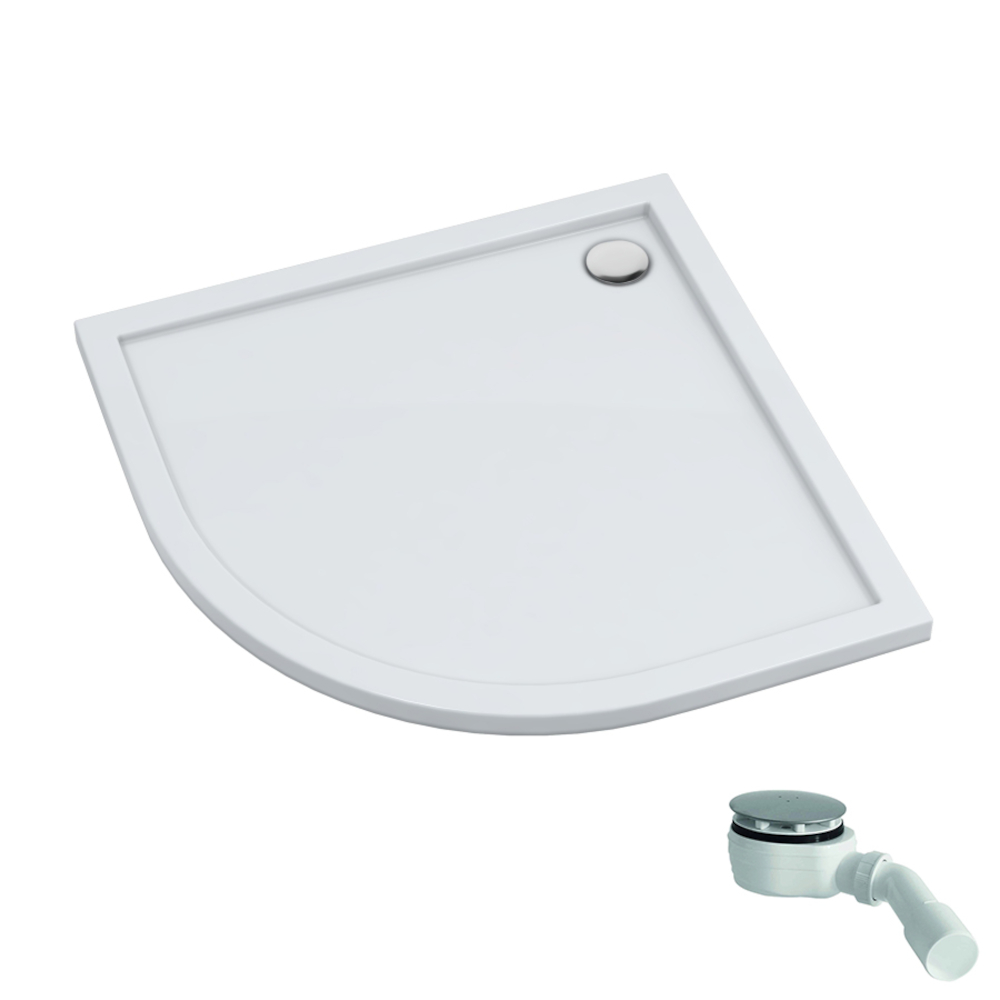 Schedpol Caspar New Halbrunde Duschwanne 90x90 cm weiß 3.2334