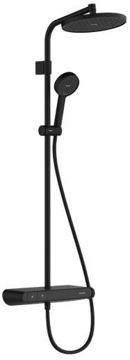 Hansgrohe Activera S Duschset Wandmontage mit Thermostat mit Kopfbrause schwarz 28639670