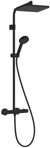 Hansgrohe Activera Q Duschset Wandmontage mit Thermostat mit Kopfbrause schwarz 28749670
