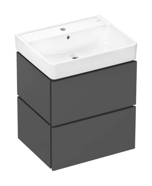Hansgrohe Xilesa E Waschtisch mit Unterschrank 60 cm grau 54396760