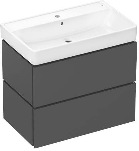 Hansgrohe Xilesa E Waschtisch mit Unterschrank 80 cm grau 54397760