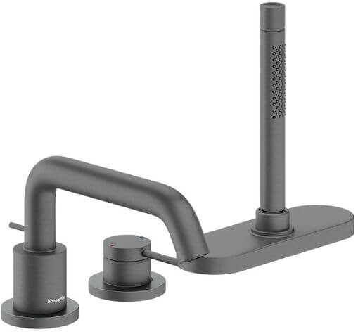 Hansgrohe Tecturis S Badewannen- und Duscharmatur awannenmontiert schwarz 73447340