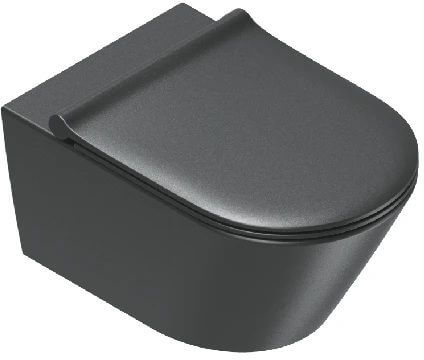 Catalano Zero WC-Becken hängend Spülrandlos mit Wirbelspülung schwarz Glanz 0111750022