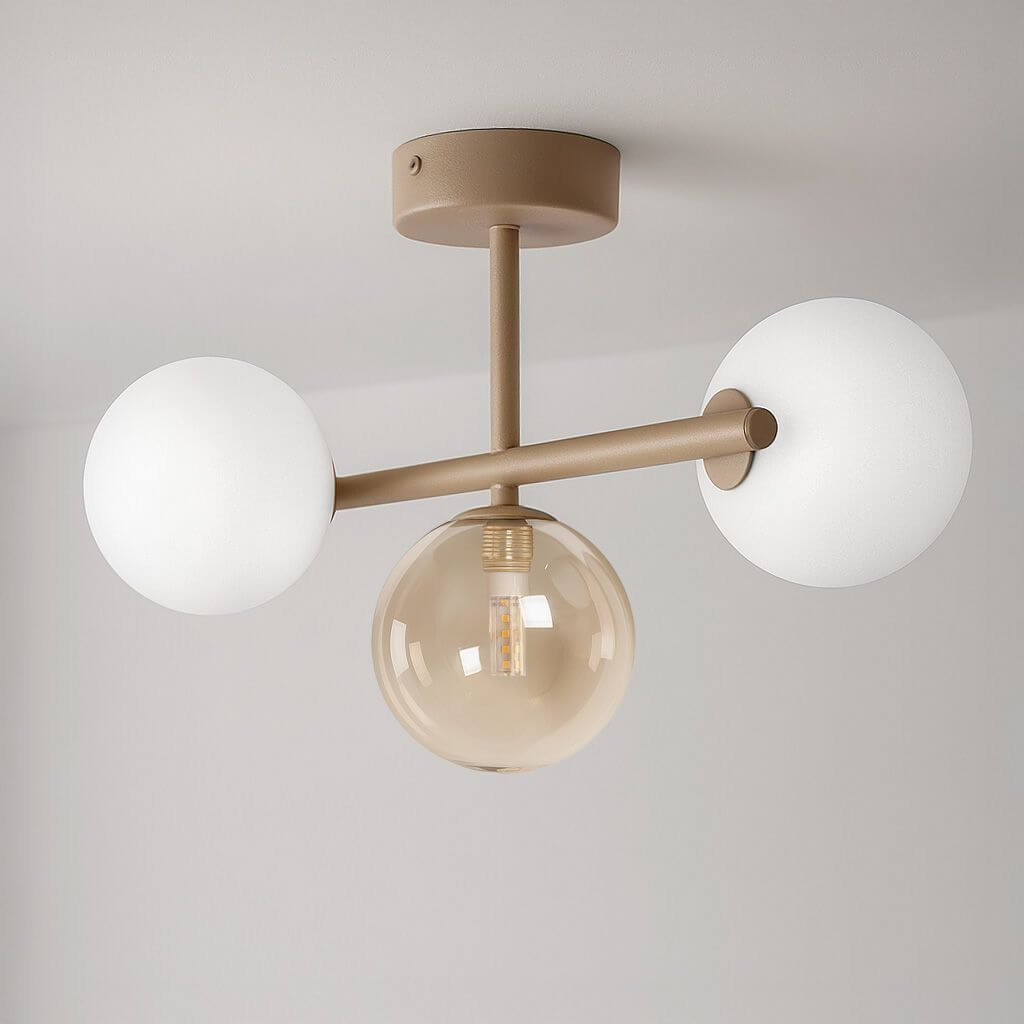 Kaja Lemo Deckenlampe 3x3 W weiß-beige K-5845