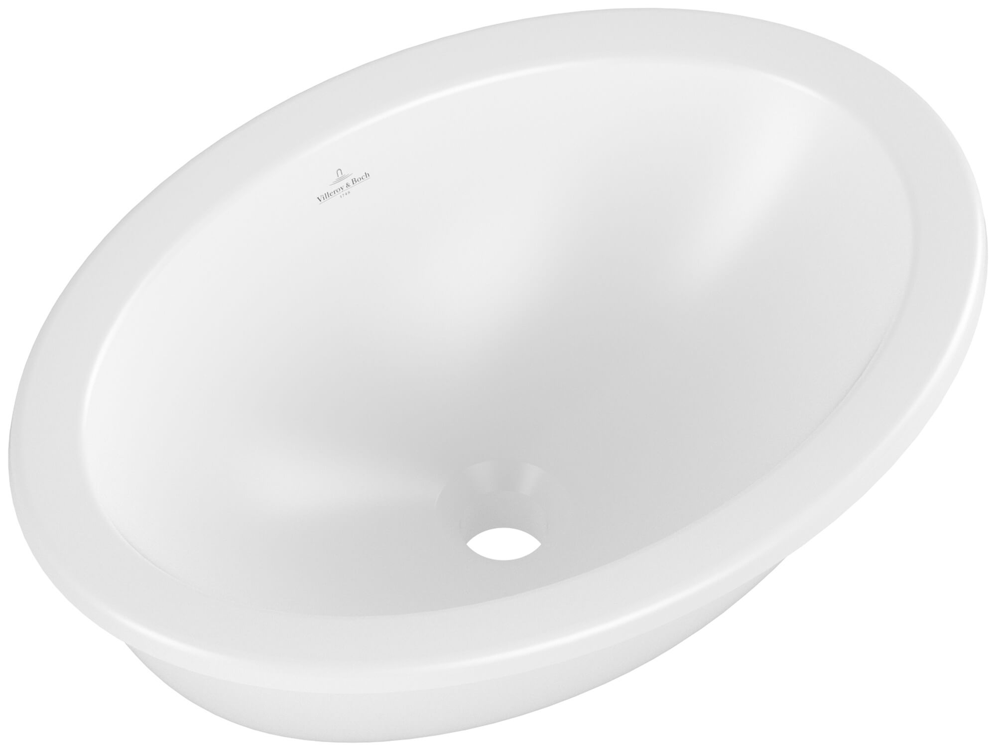 Villeroy & Boch Loop & Friends Waschbecken 48.5x32.5 cm oval Unterbauwaschbecken weiß matte 4A5400RW