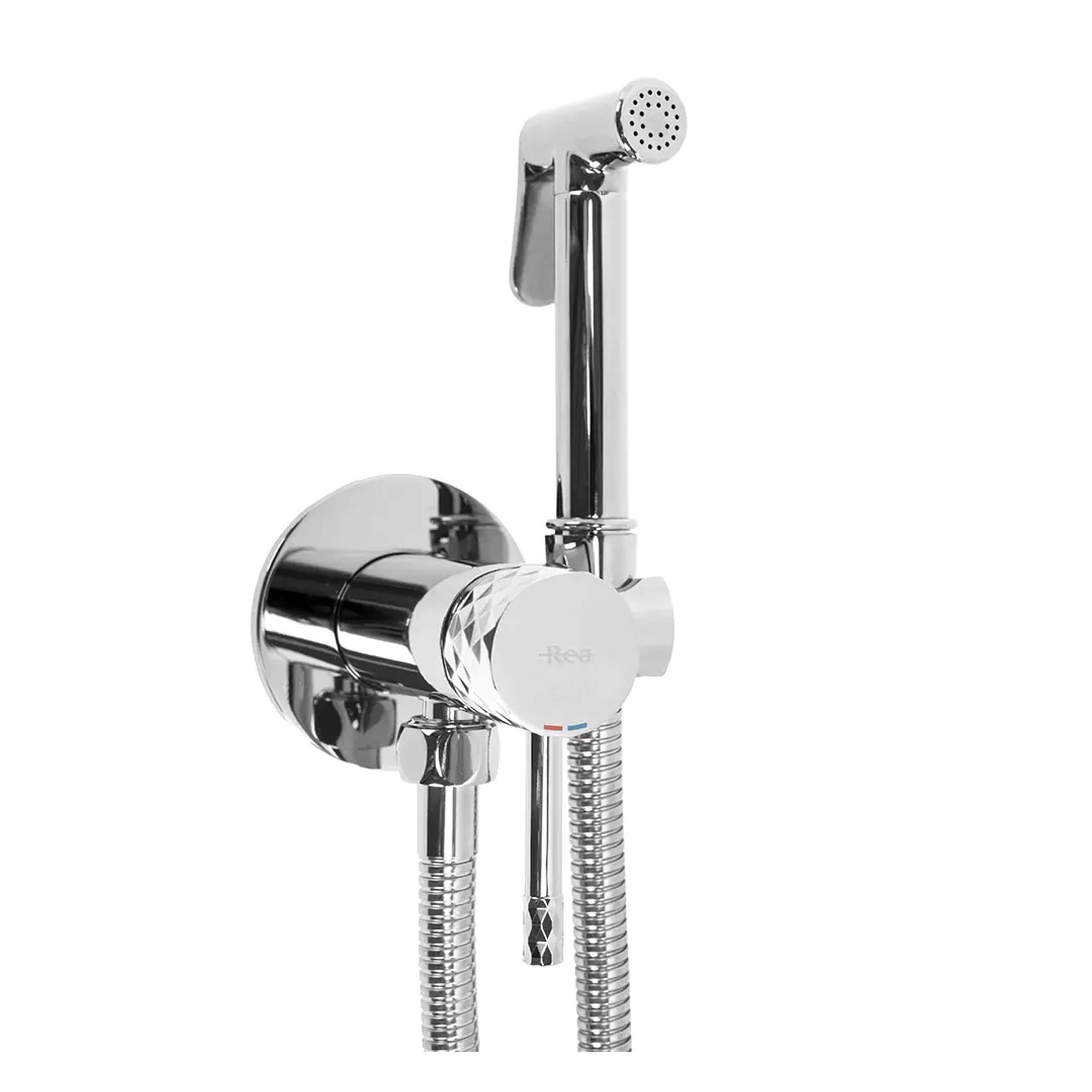 Rea Loop Bidetarmatur mit Duschset Wandmontage chrom REA-B8970