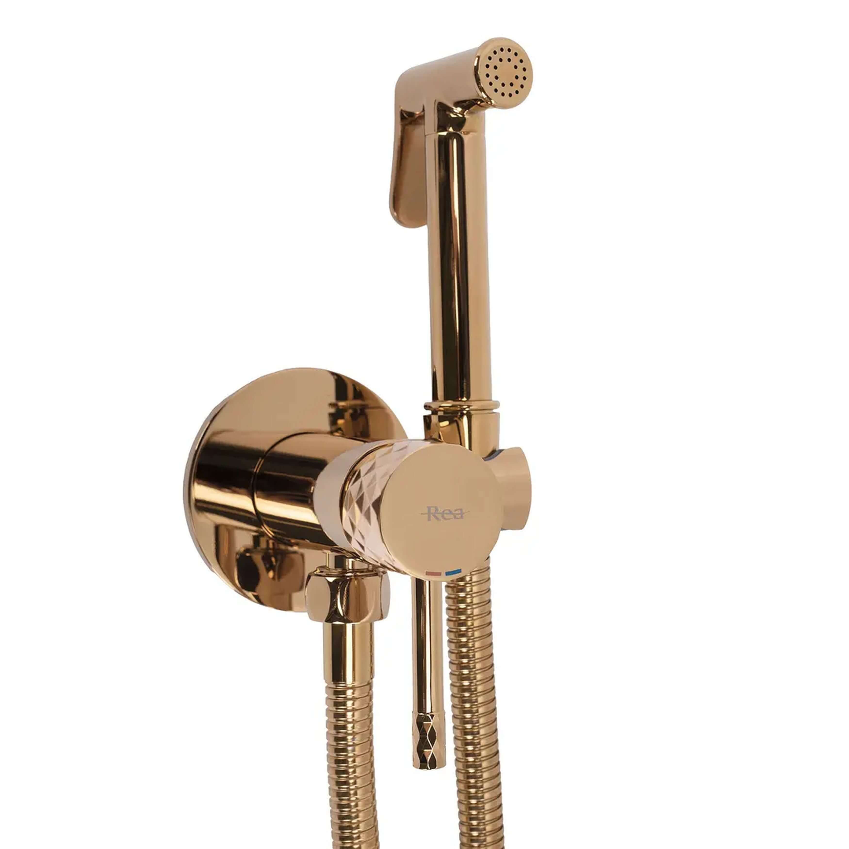 Rea Loop Bidetarmatur mit Duschset Wandmontage kupfer REA-B8971