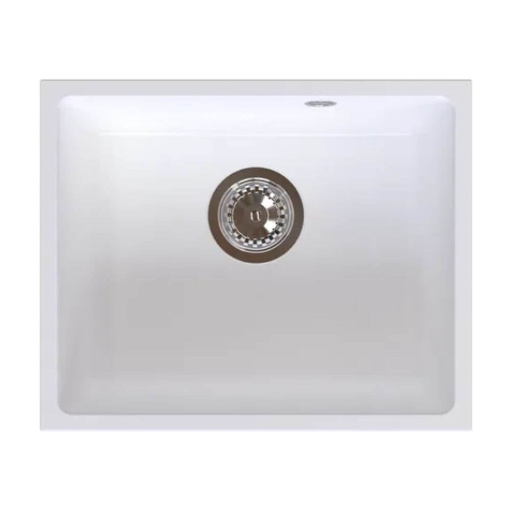 Ferro Stampo Granitspüle 46x38 cm weiß DRGS1-U/38/46WH