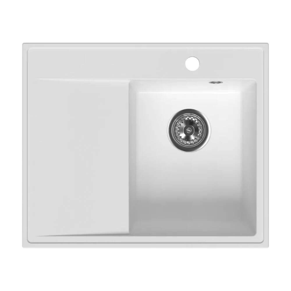 Ferro Stampo Granitspüle 60x50 cm weiß DRGS-R/50/60WH