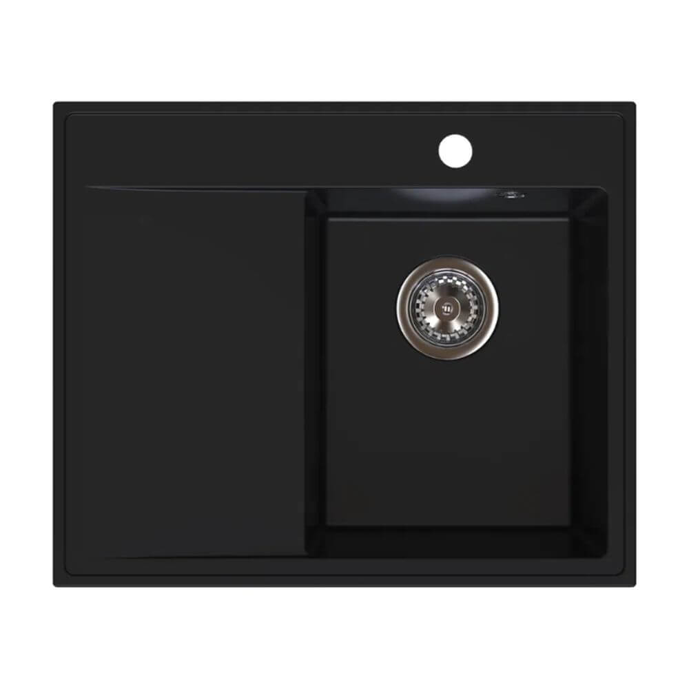 Ferro Stampo Granitspüle 60x50 cm schwarz DRGS-R/50/60BM