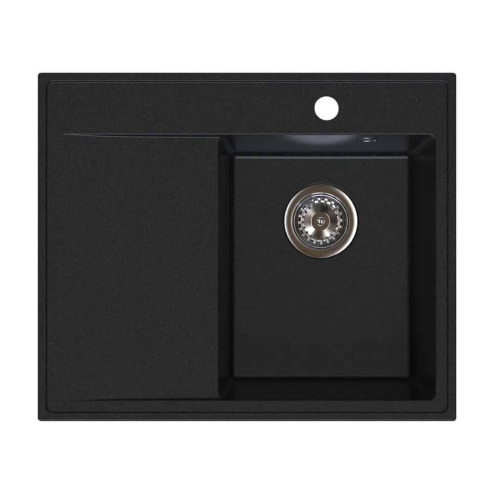 Ferro Stampo Granitspüle 60x50 cm grau/graphit/onyx DRGS-R/50/60BA