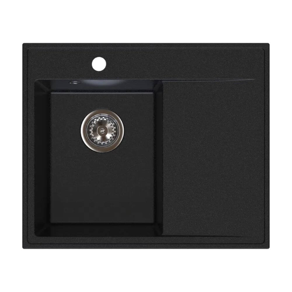 Ferro Stampo Granitspüle 60x50 cm grau/graphit/onyx DRGS-L/50/60BA