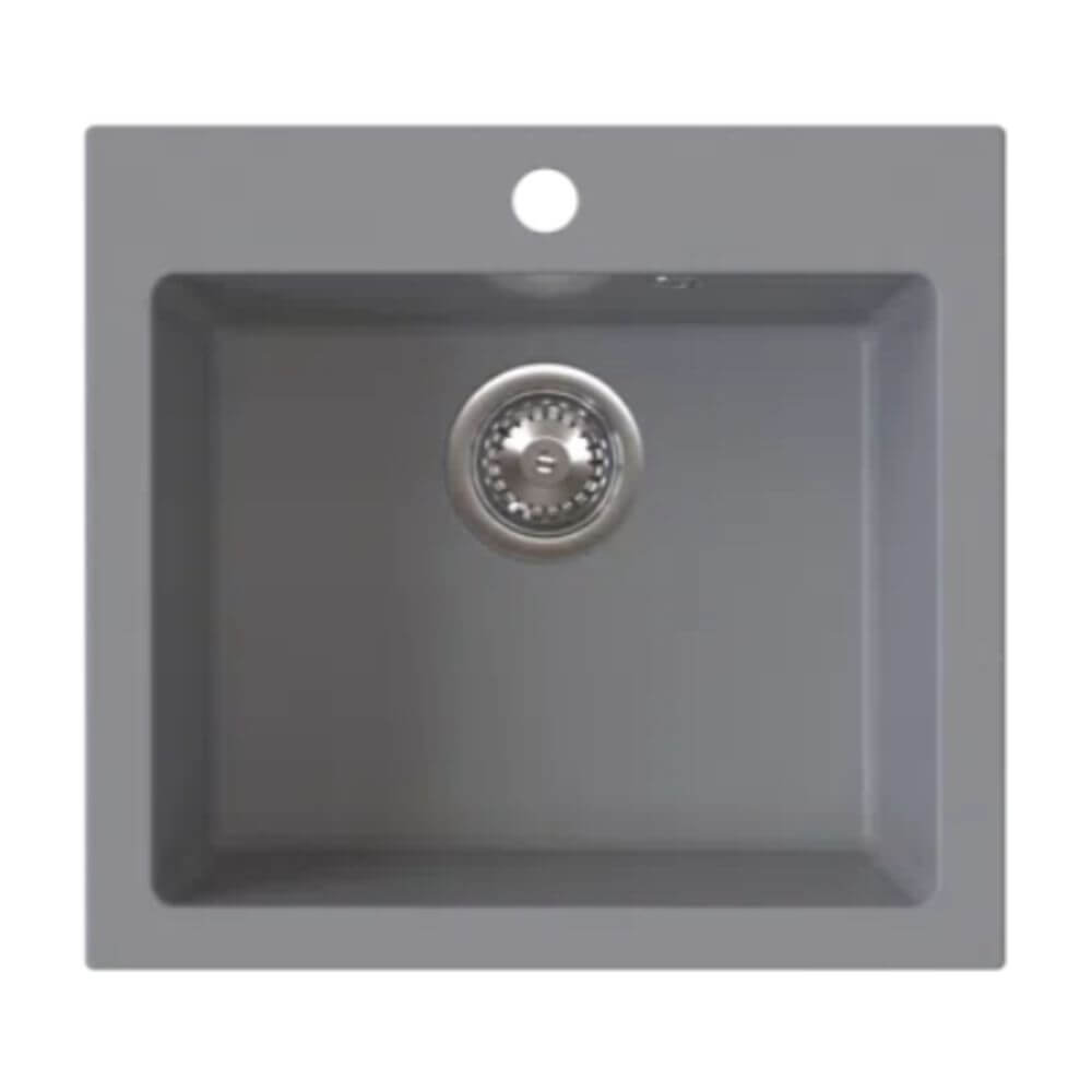 Ferro Stampo Granitspüle 49x45 cm grau/graphit/onyx DRGS1/45/49GA