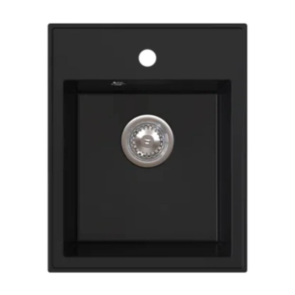 Ferro Stampo Granitspüle 50x40 cm schwarz DRGS1/50/40BM