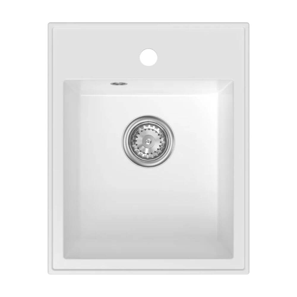 Ferro Stampo Granitspüle 50x40 cm weiß DRGS1/50/40WH