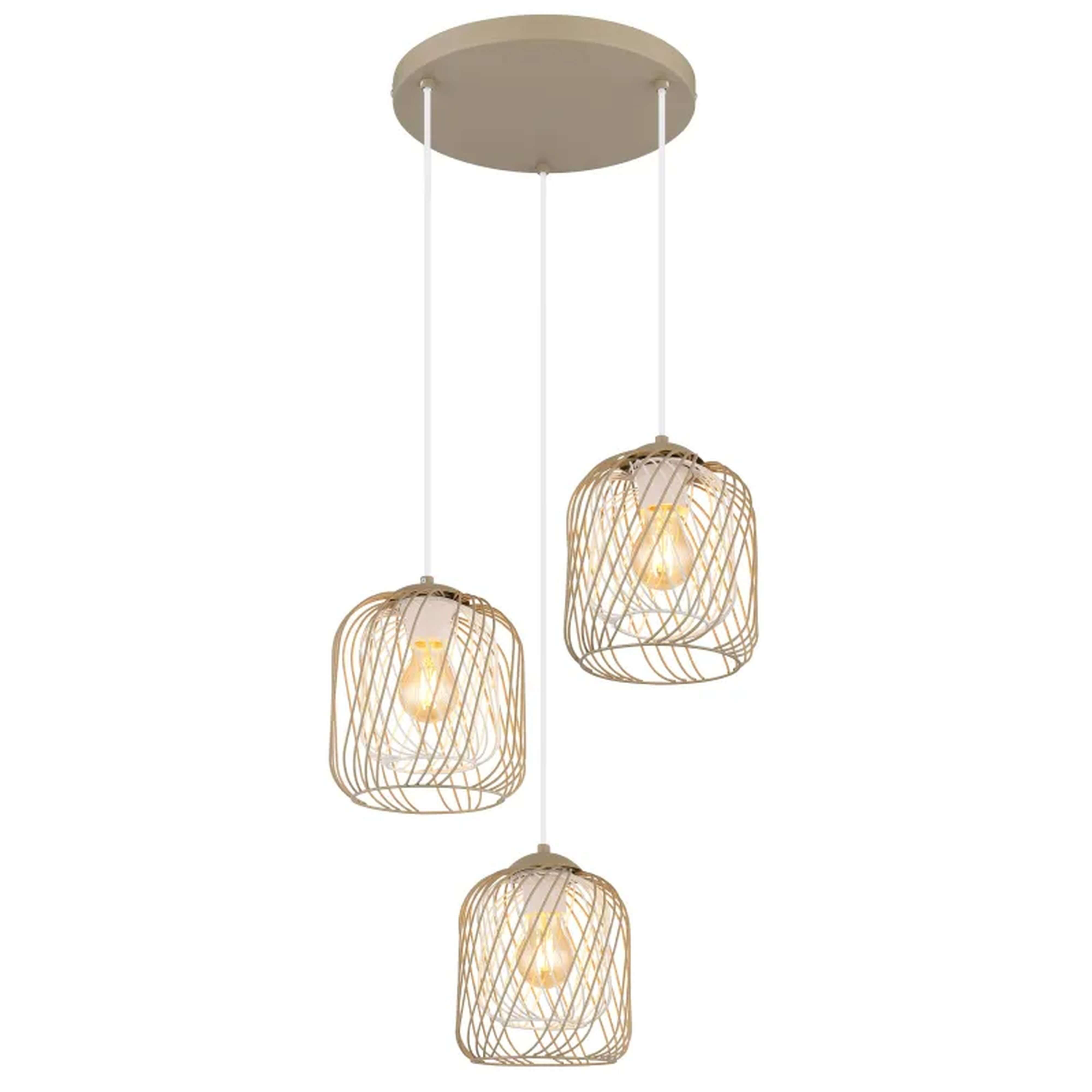 Globo Lighting Dichti Pendelleuchte 3x40 W sandig 15965-3HR