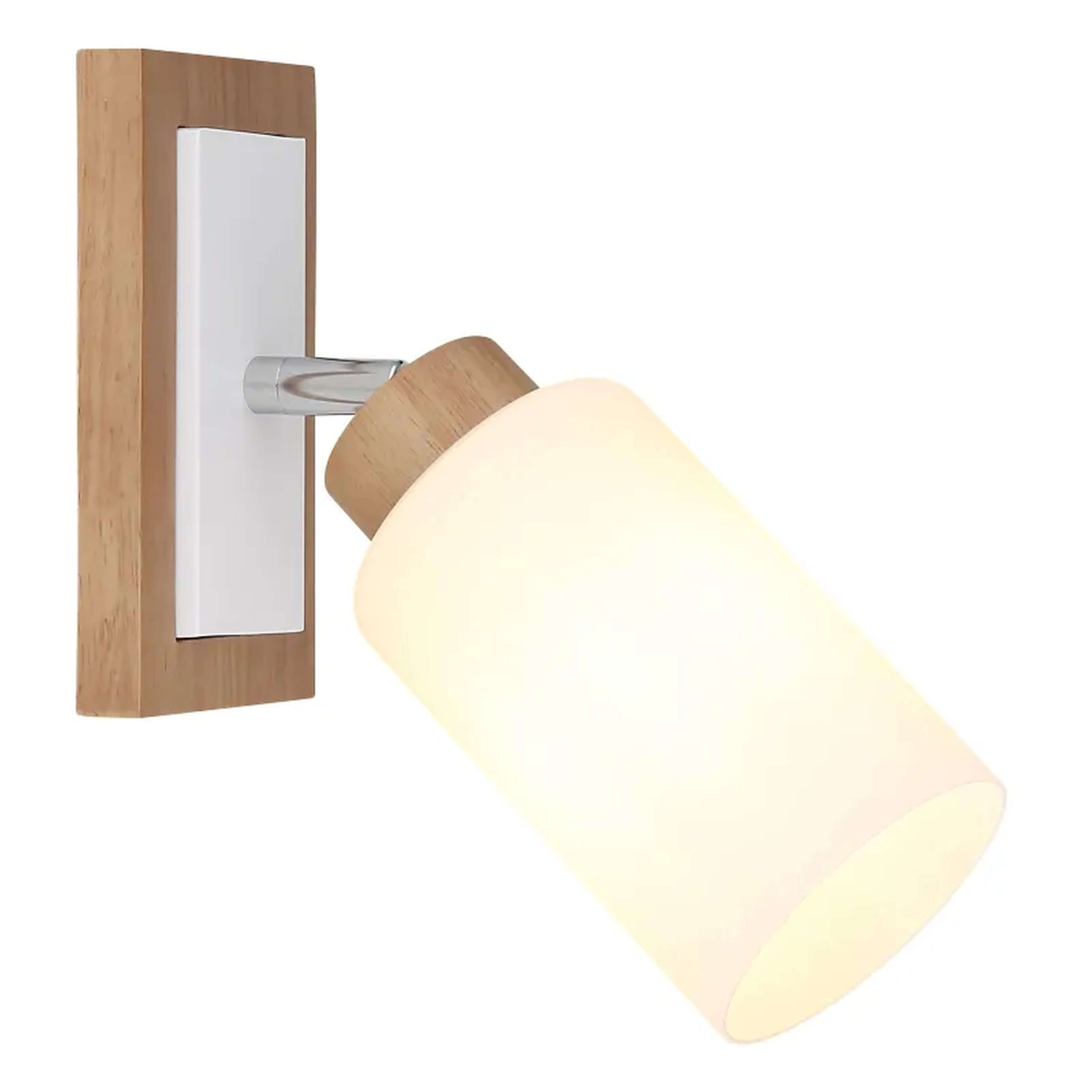 Globo Lighting Rowena Wandlampe 1x60 W weiß-holz 15977-1