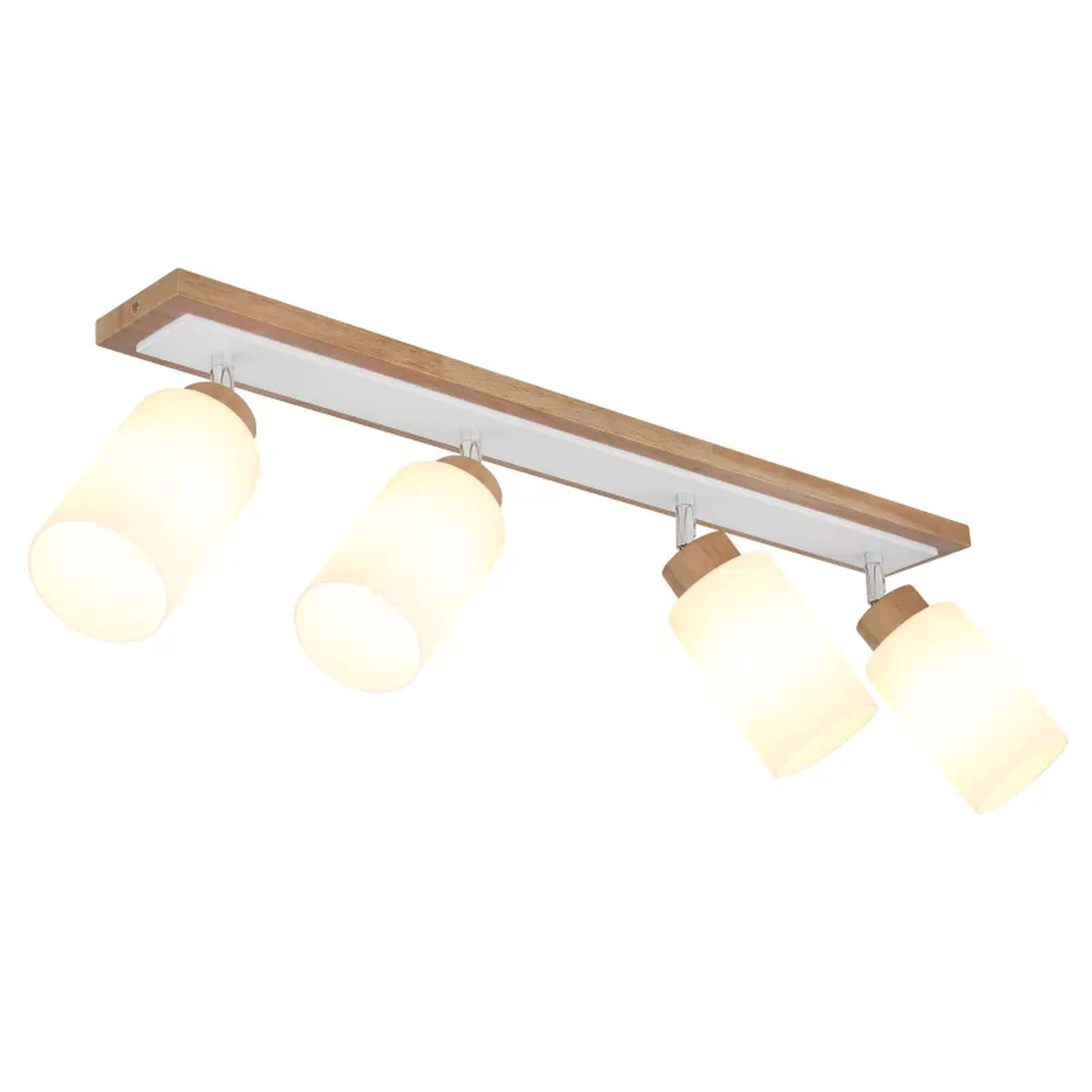 Globo Lighting Rowena Deckenlampe 4x60 W weiß-braun 15977-4