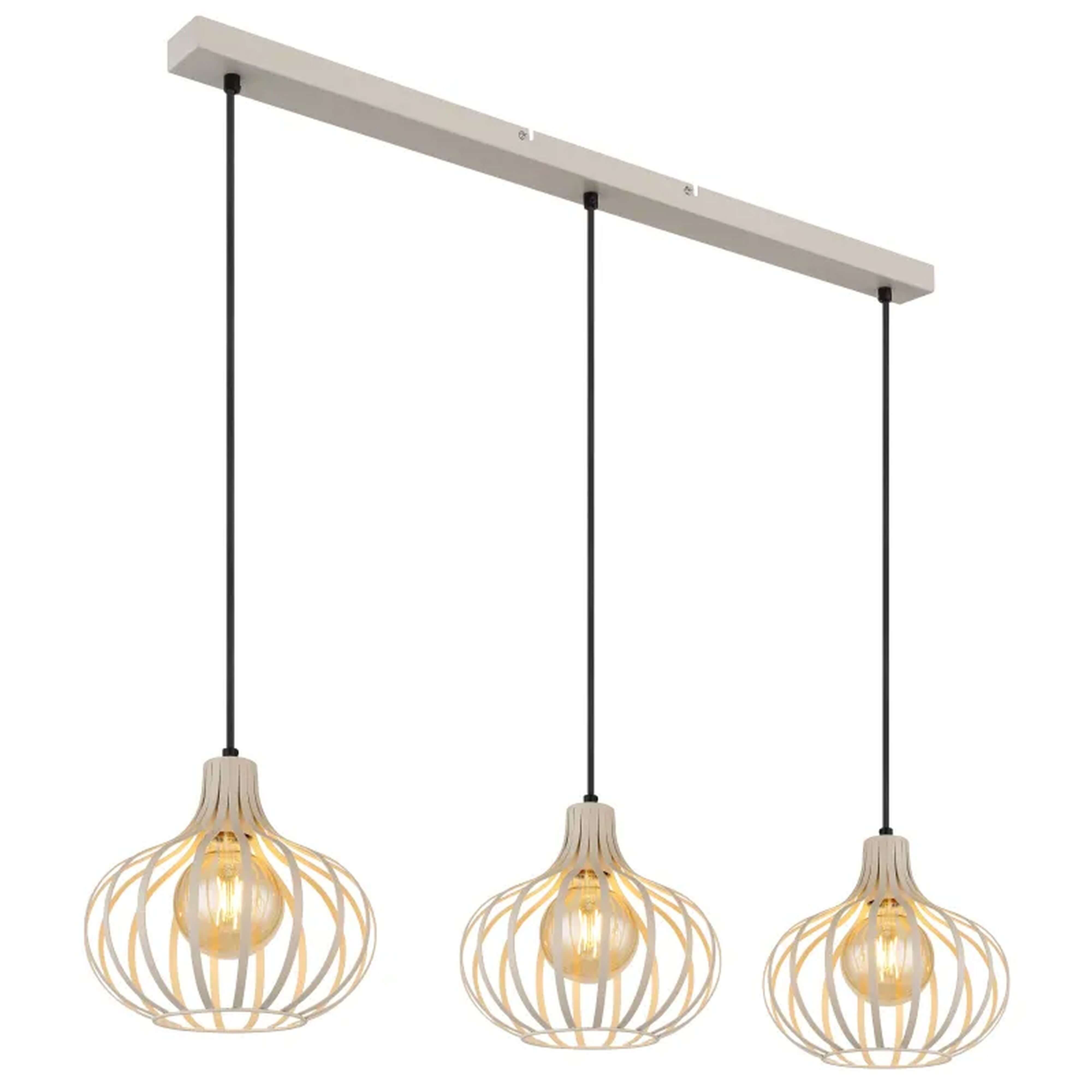 Globo Lighting Mateo Pendelleuchte 3x60 W cremig 33370319