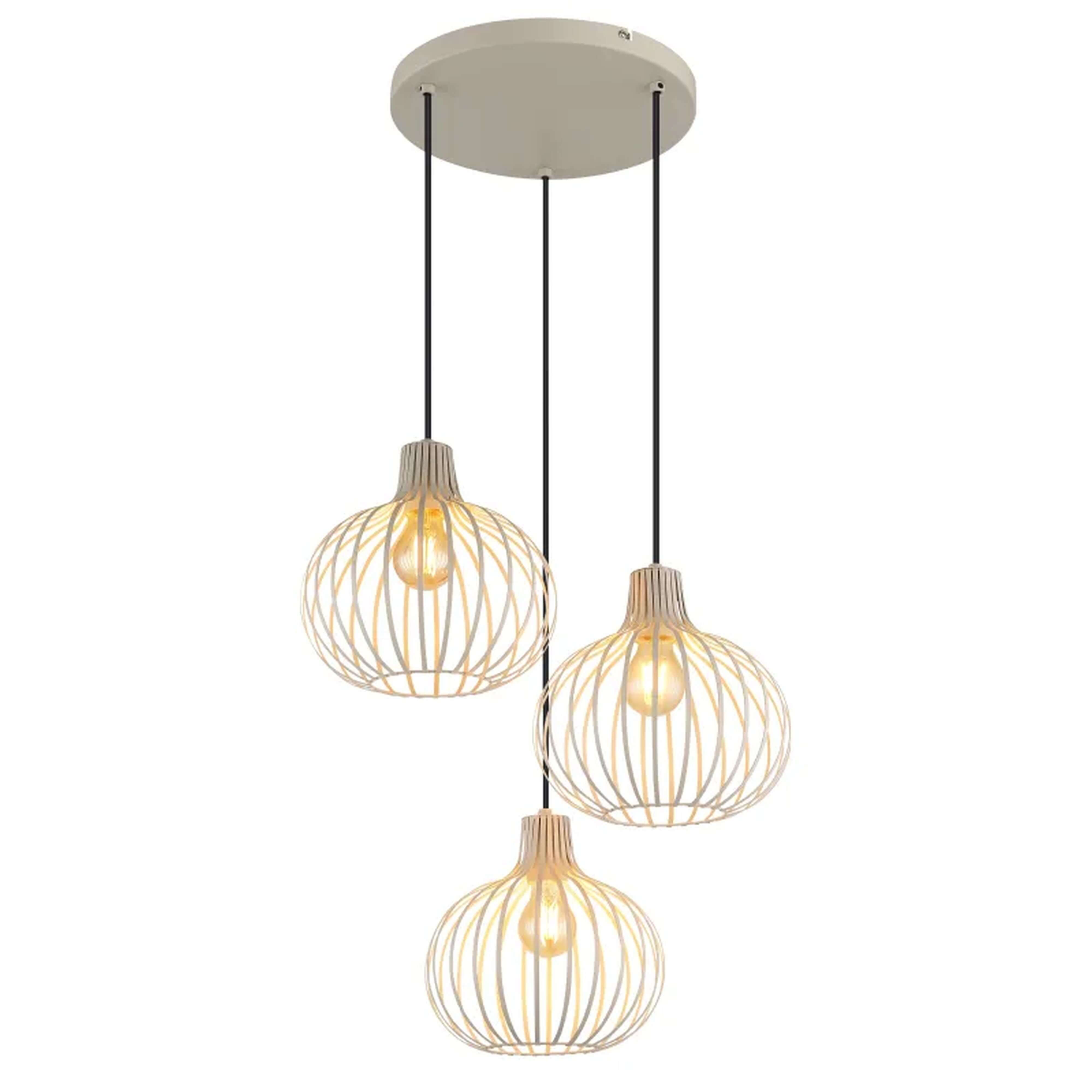 Globo Lighting Mateo Pendelleuchte 3x40 W cremig 33379319