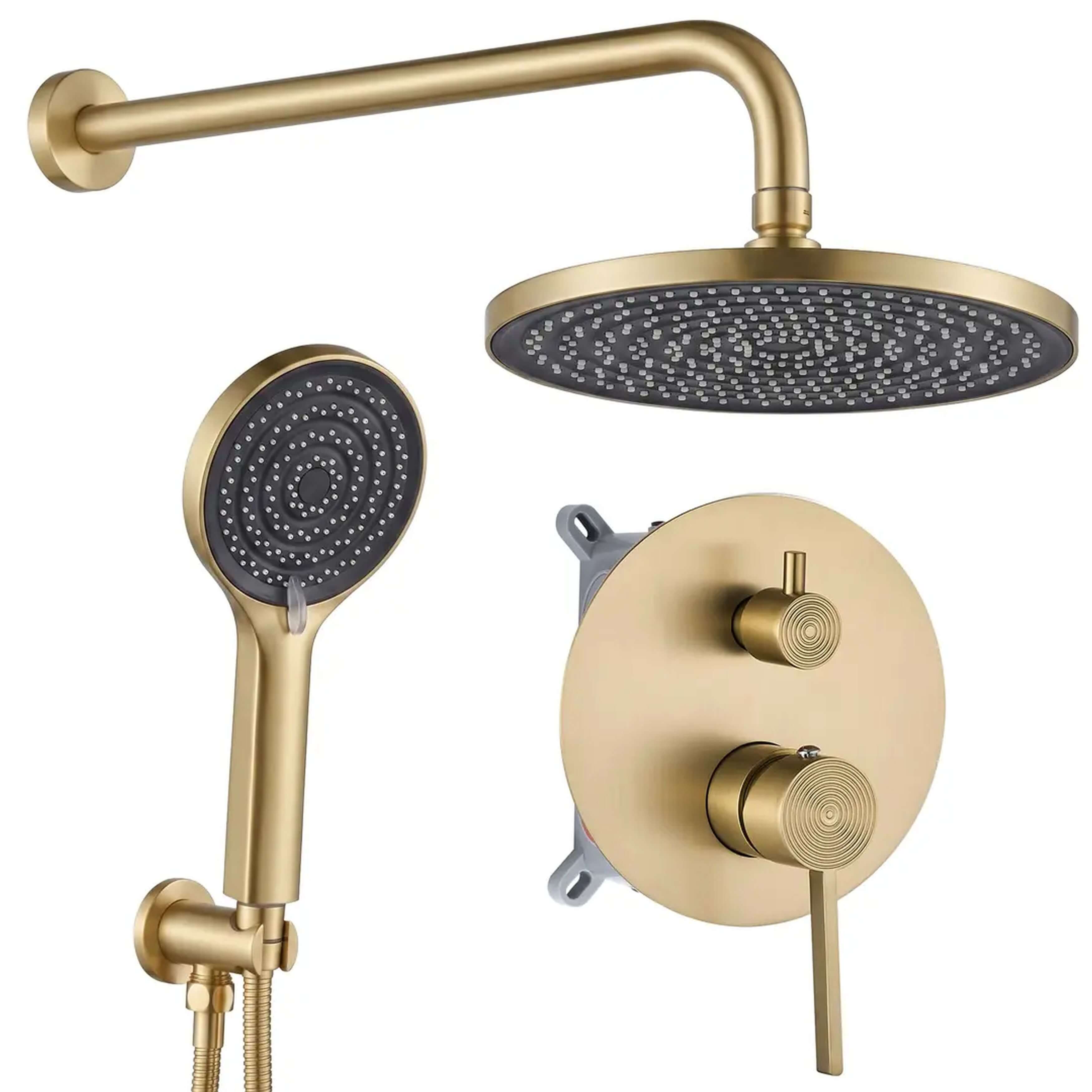 Rea Foster Duschset Unterputz mit Kopfbrause gold REA-P6441