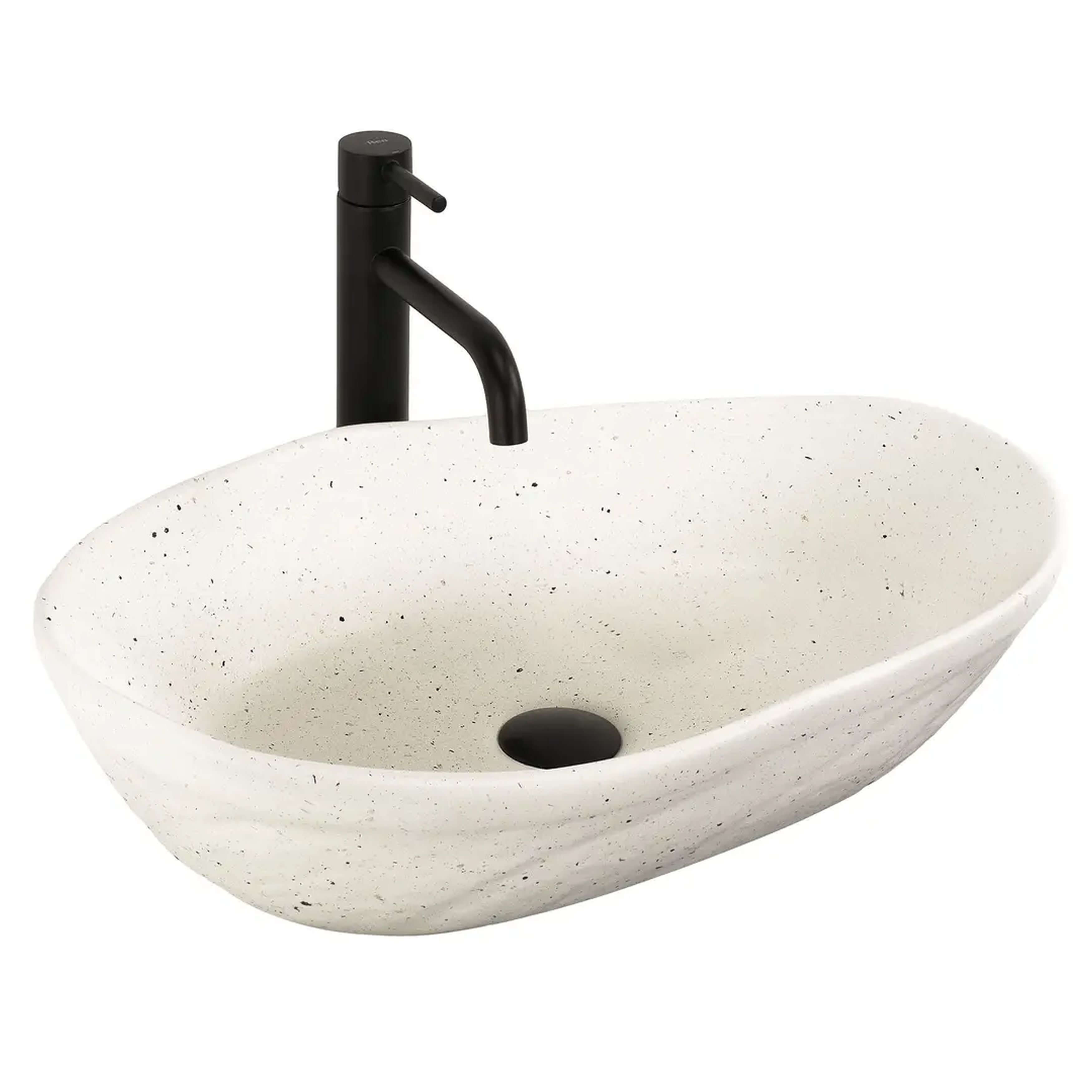 Rea Emilia Waschbecken 56x37 cm oval Aufsatzwaschbecken matte REA-U3509