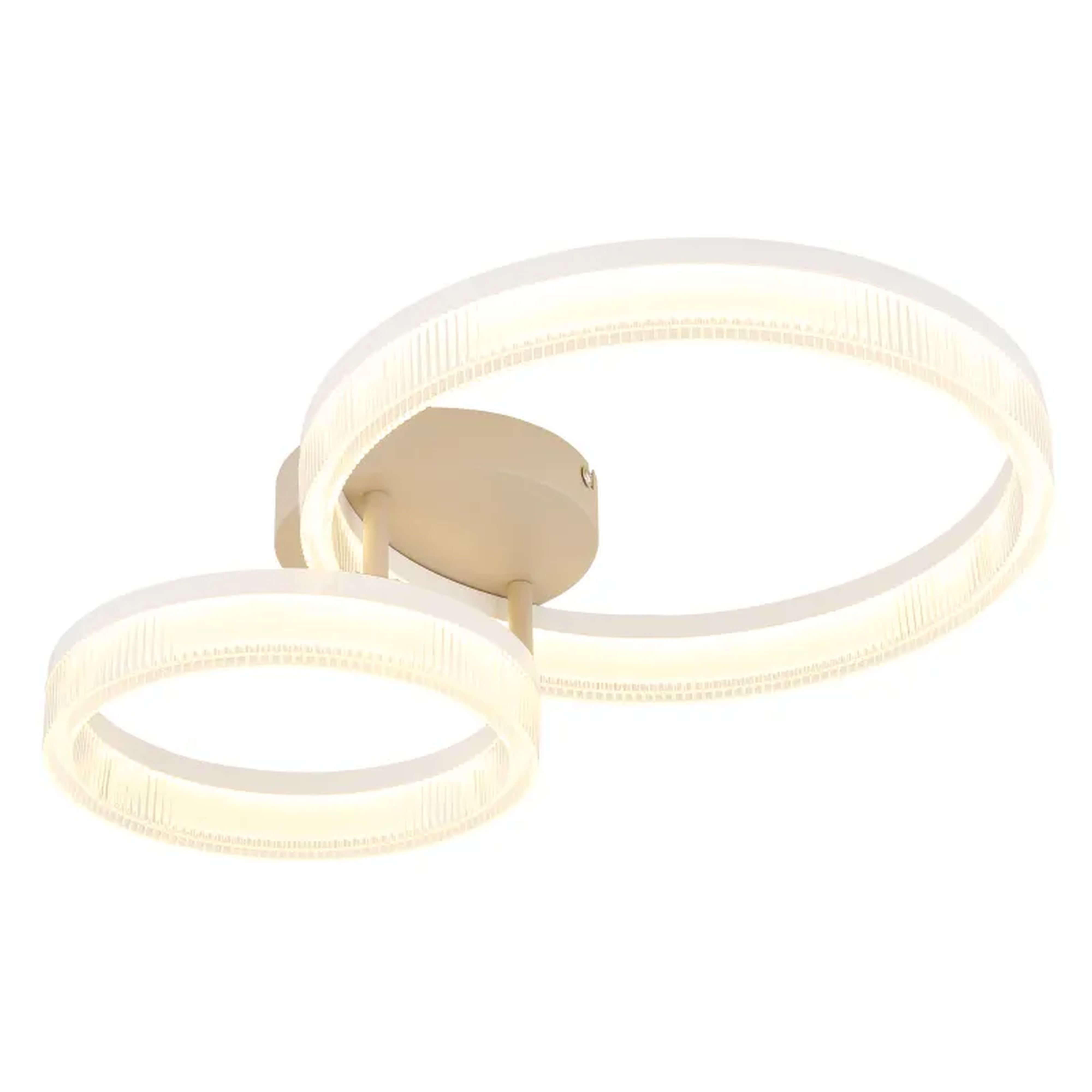 Globo Lighting Zara Deckenlampe 2x24 W weiß-sandig 48046D2