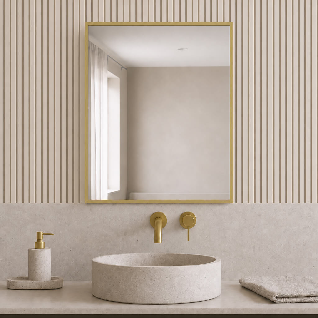 Baltica Design Aluma Spiegel 50x60 cm rechteckig gold 5904107933467