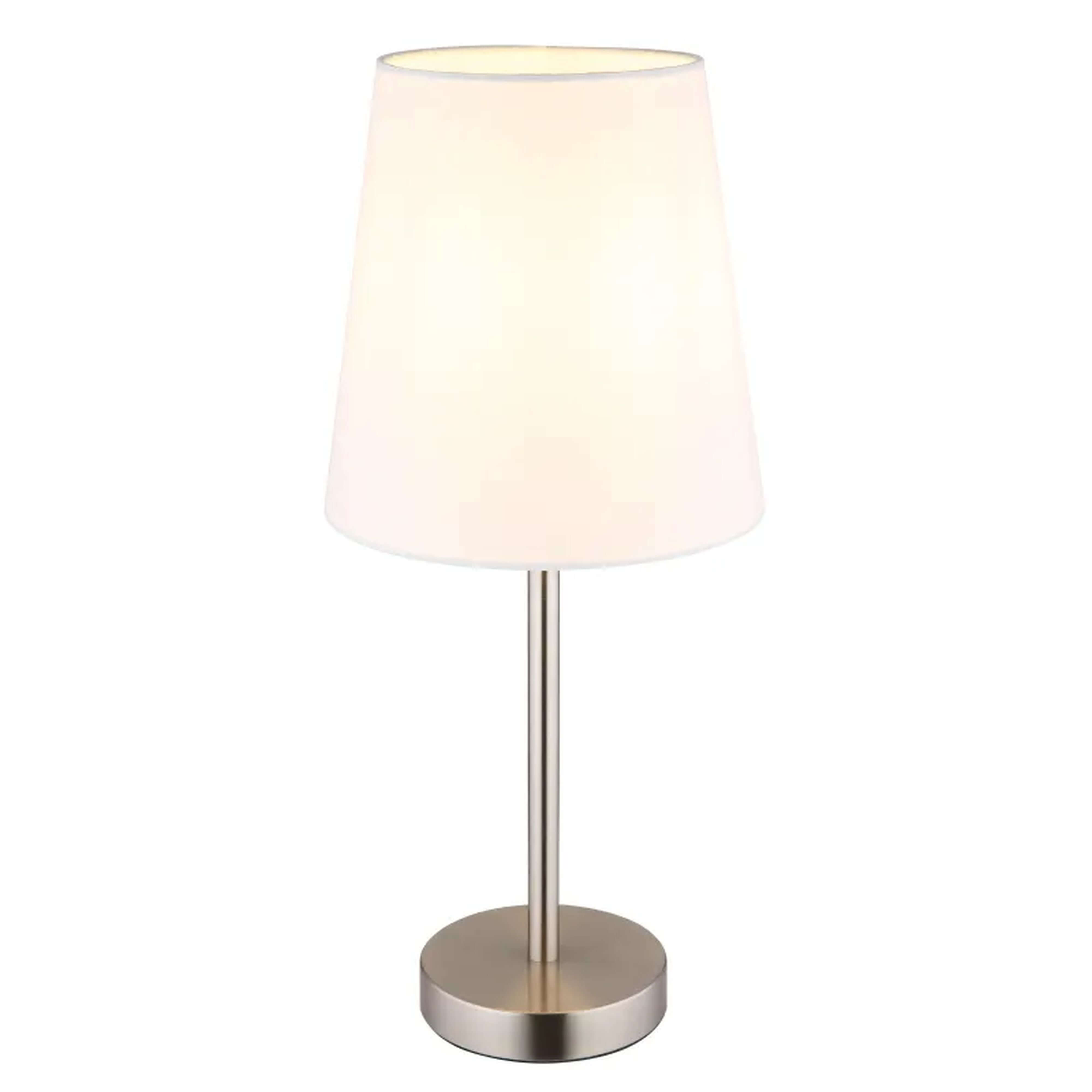Globo Lighting Joris Tischlampe 1x25 W weiß-nickel 48580R