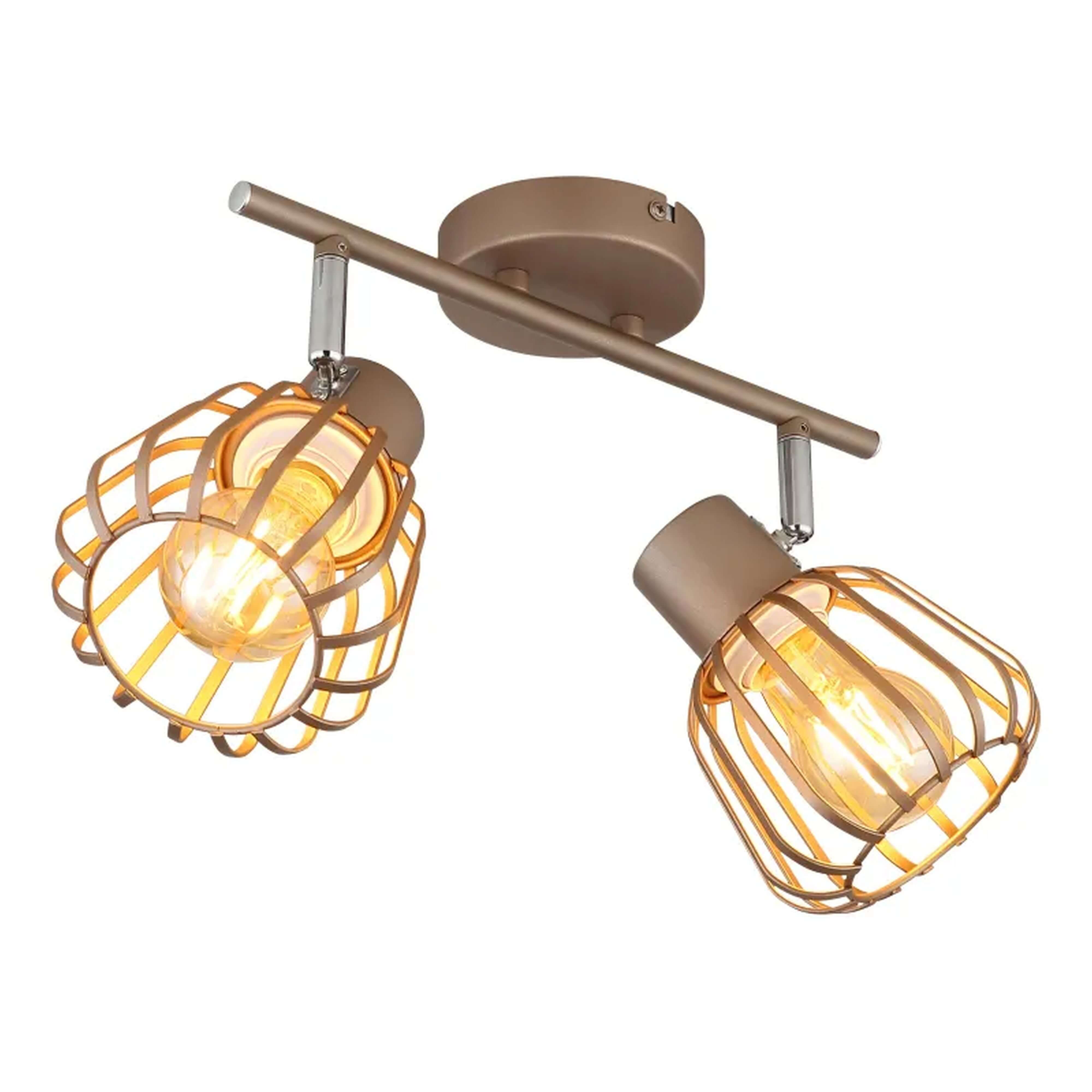 Globo Lighting Olin Wandlampe 2x40 W braun 54663-2