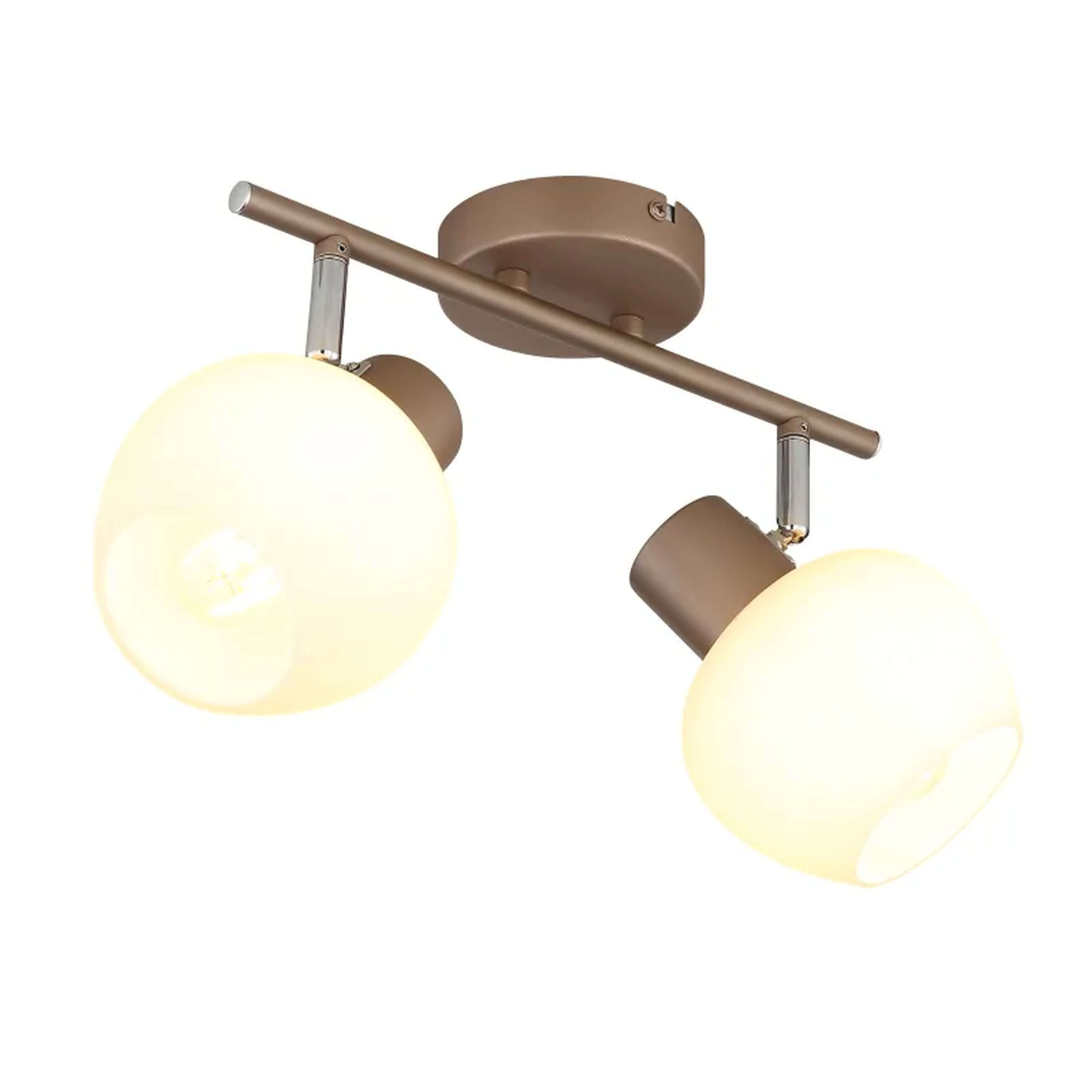 Globo Lighting Eileen Wandlampe 2x40 W weiß-braun 54662-2