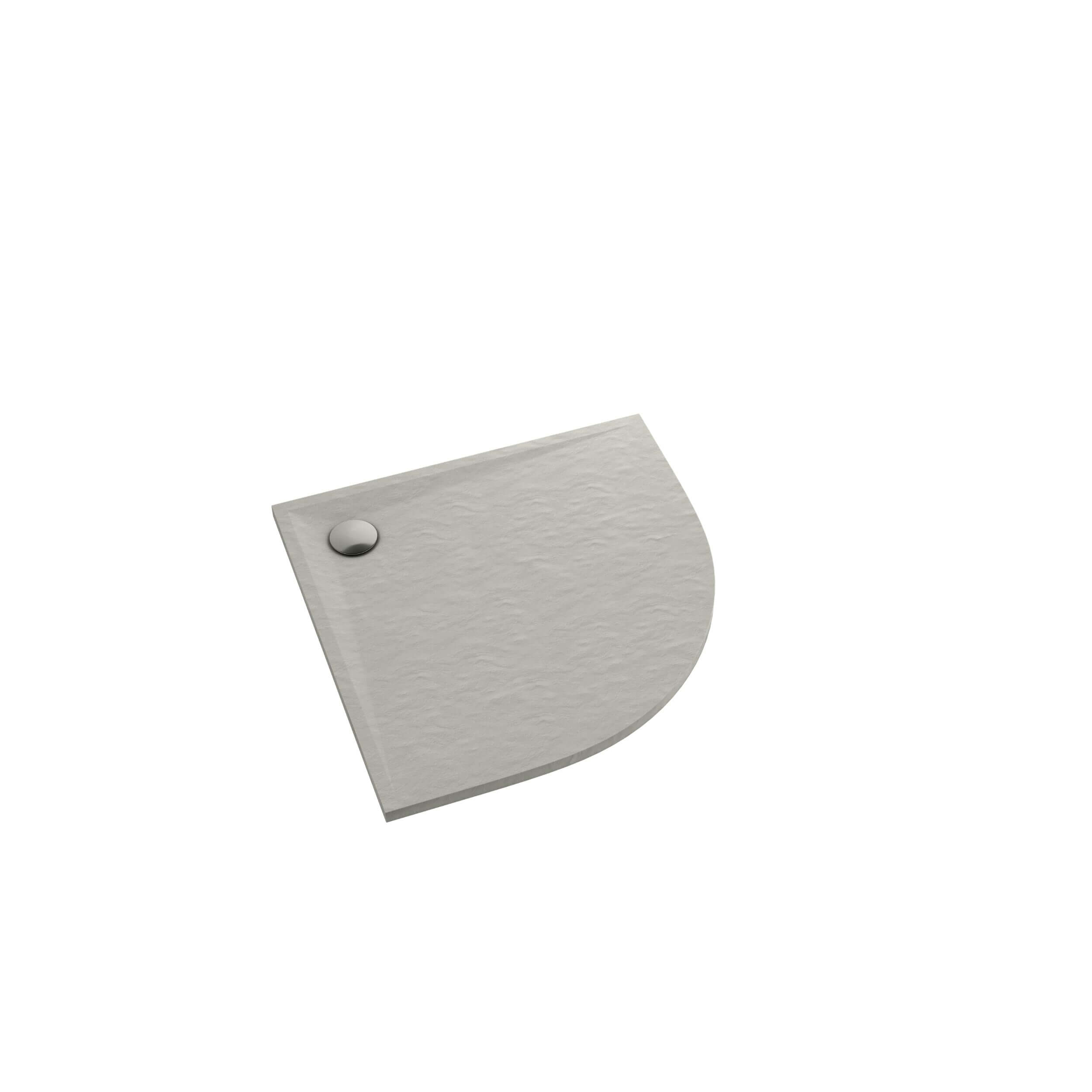 Schedpol Etrusco Cement Stone Halbrunde Duschwanne 80x80 cm zement 3.463/CT/ST