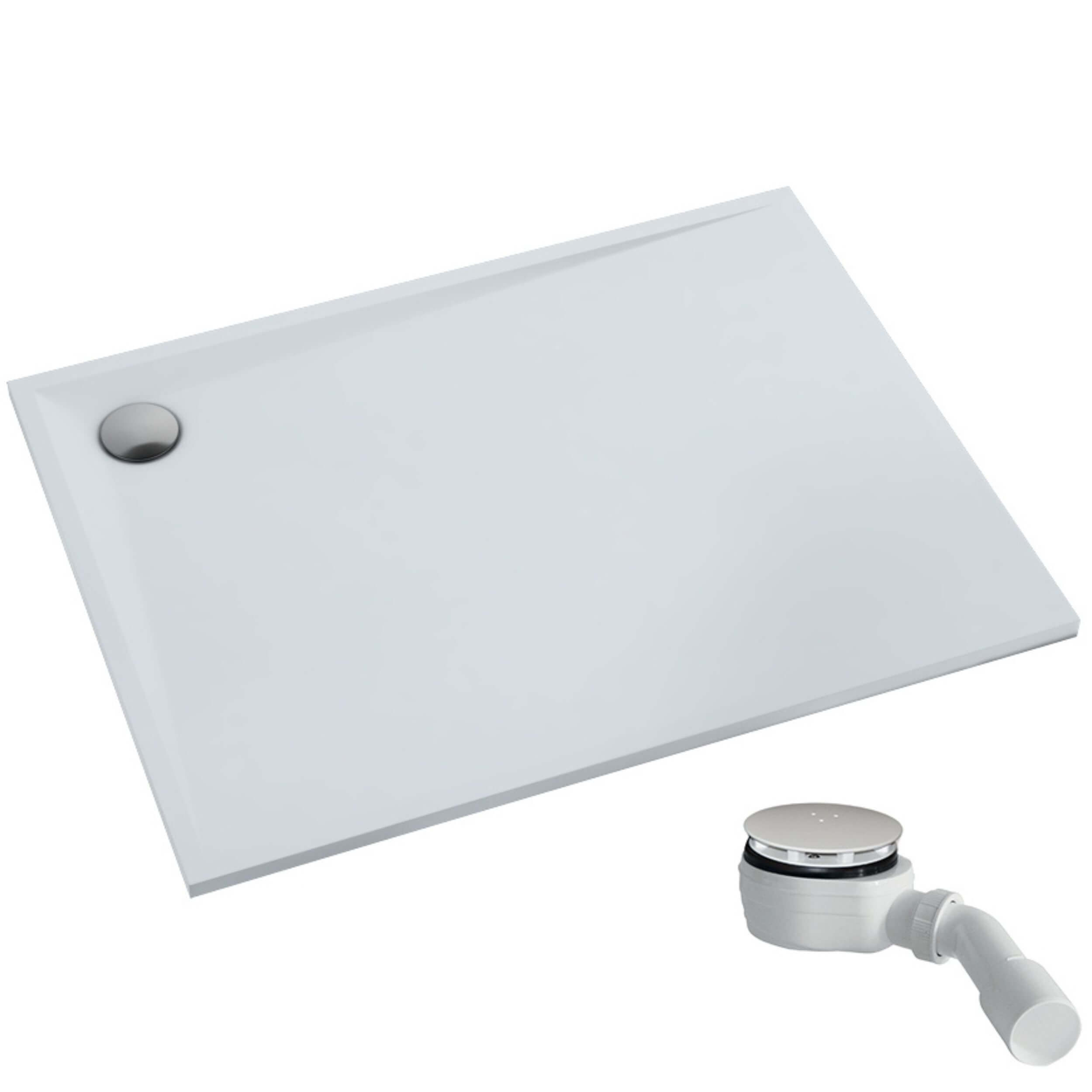 Schedpol Etrusco White Mat Rechteckige Duschwanne 100x80 cm weiß 3.465/B/MG