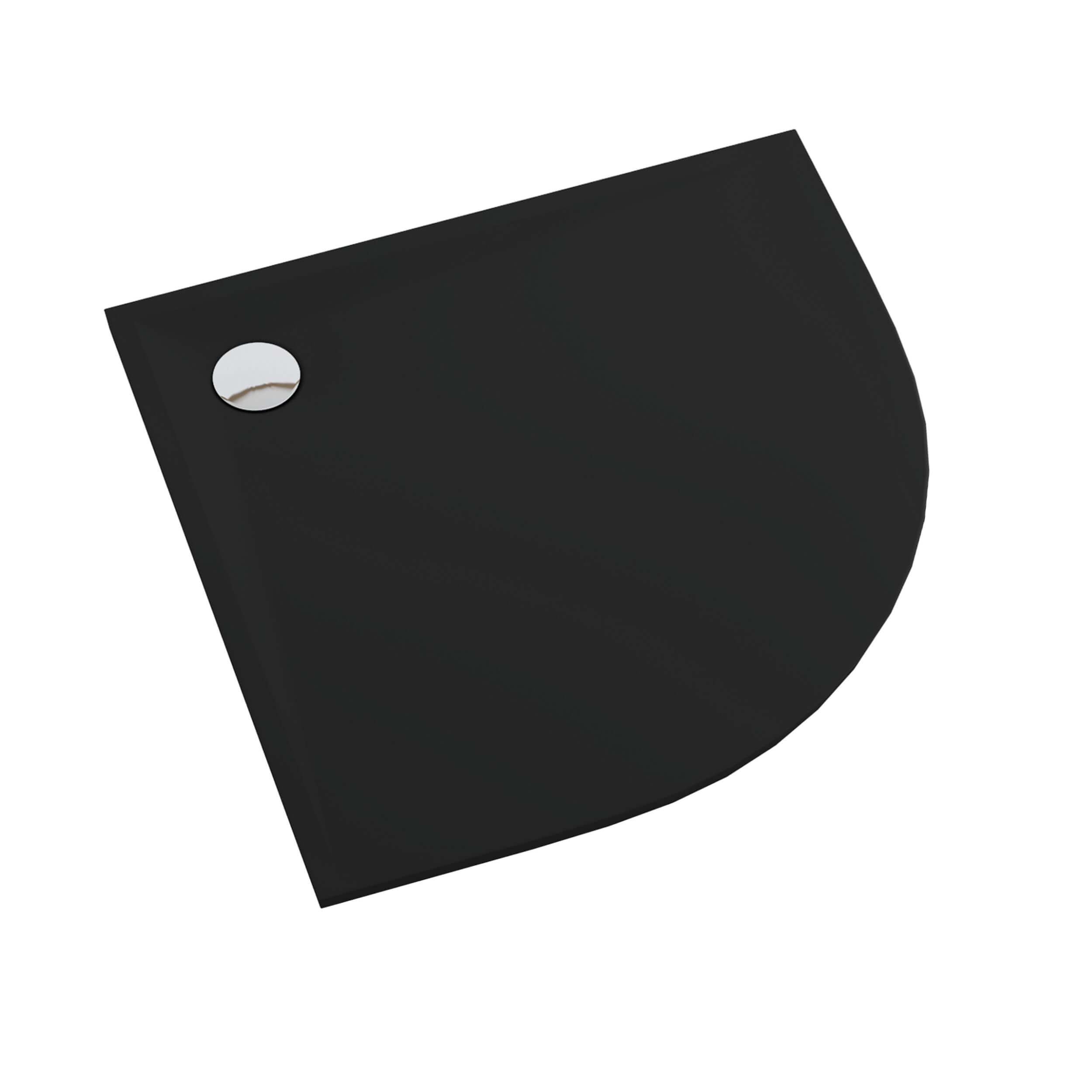 Schedpol Etrusco Black Mat Halbrunde Duschwanne 90x90 cm schwarz 3.464/C/MG