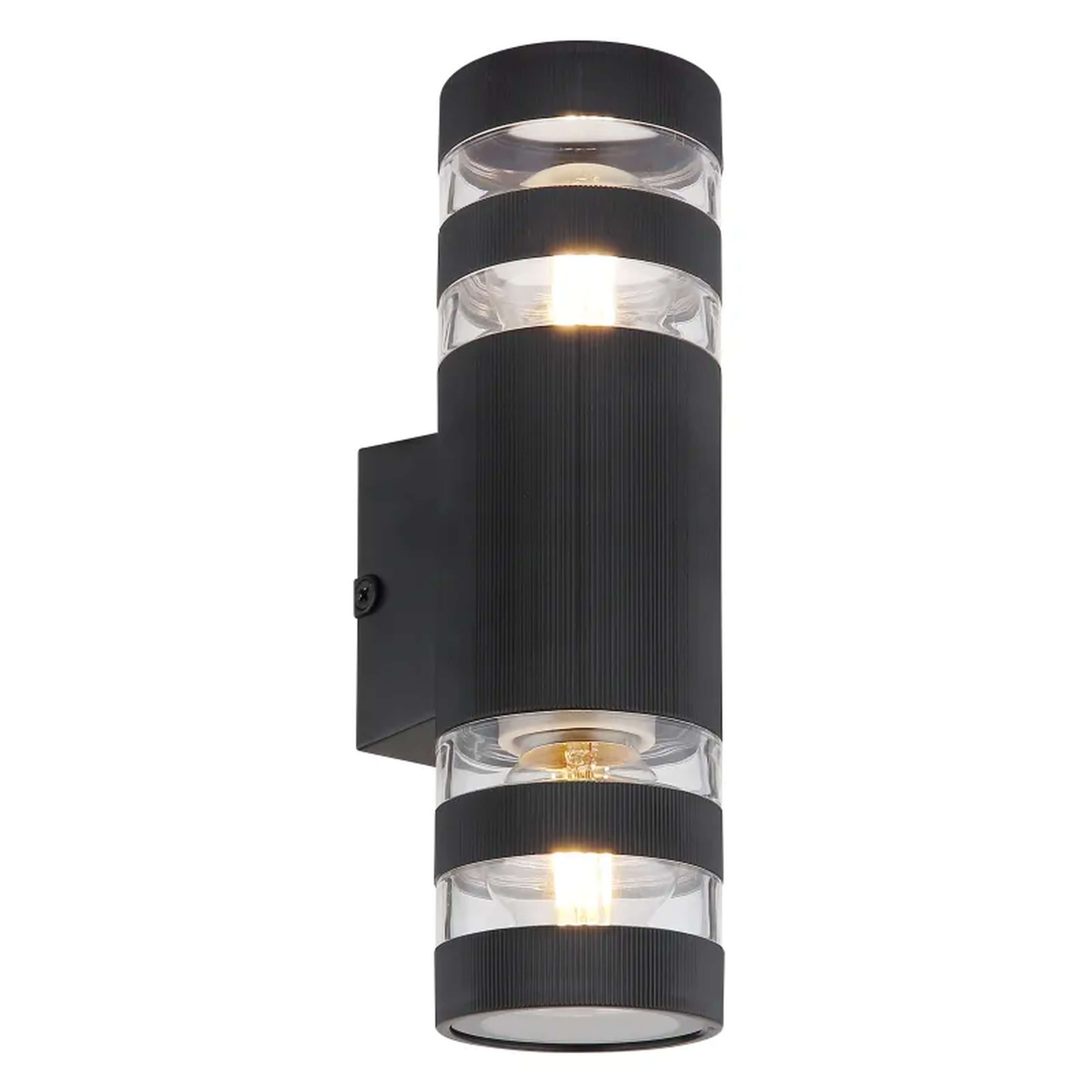 Globo Lighting Hayes Wandlampe 2x10 W schwarz-transparent 78260S